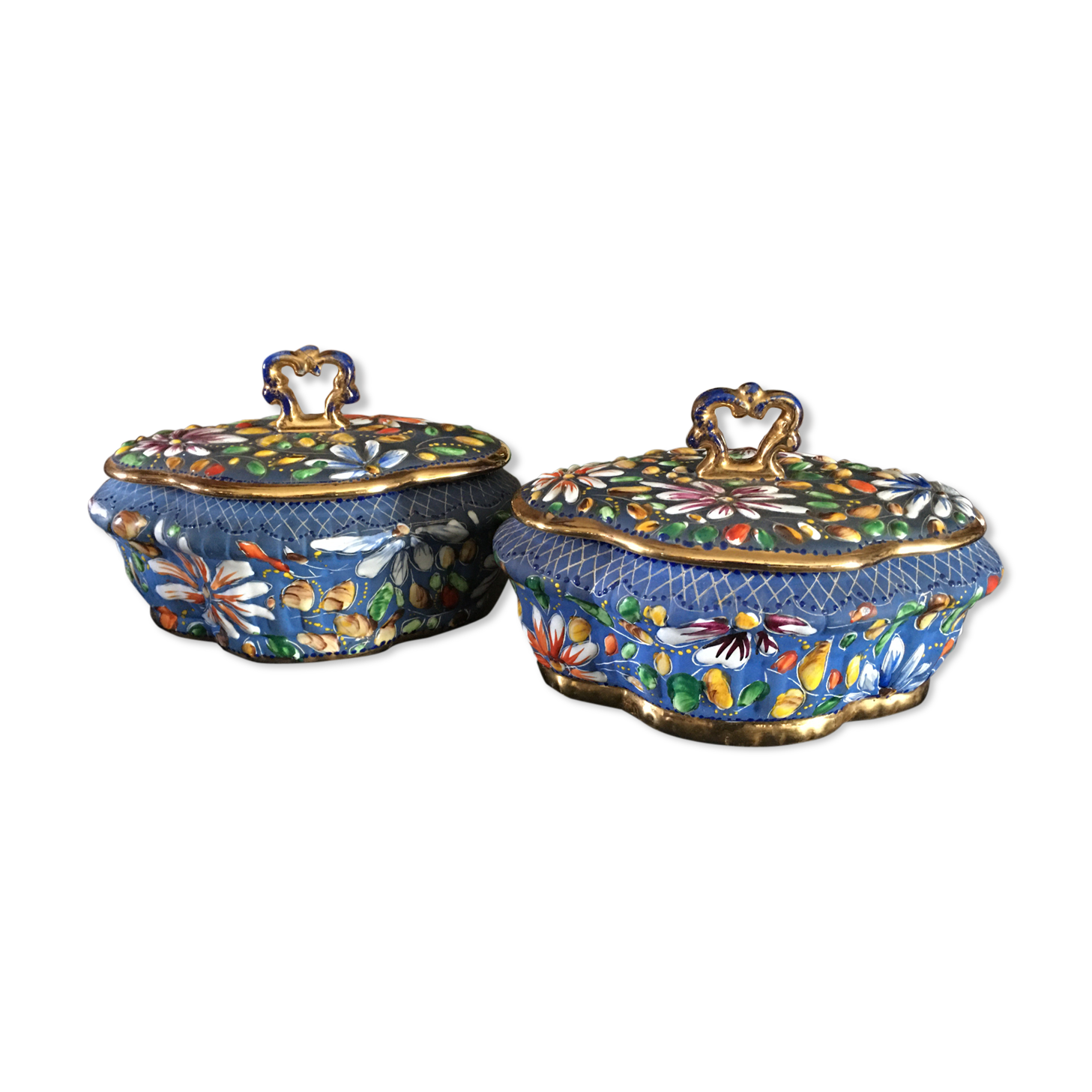 Paire de bonbonnières de H. Bequet