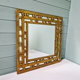 Brutalist mirror in solid bronze, 1970s
