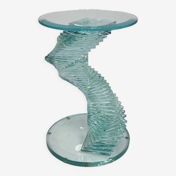 Ravello spiral glass side table, 1980s