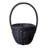 Natural wicker basket black