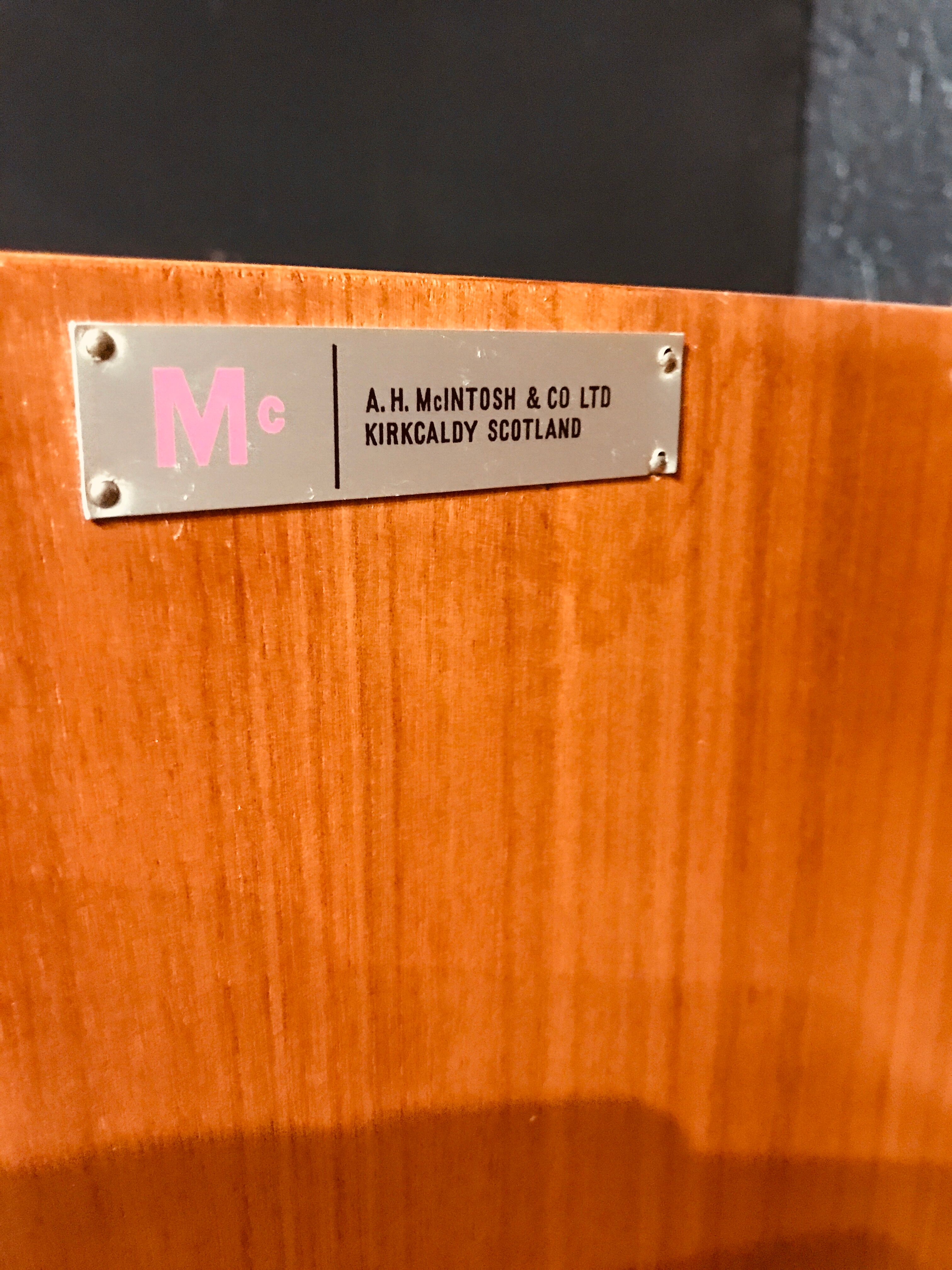 McIntosh teak sideboard by Tom Robertson, Dunbar collection, Scotland 1960.