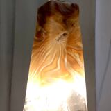 Orange Murano Glass and Brass Pendant by La Murrina, Italy, 1980s