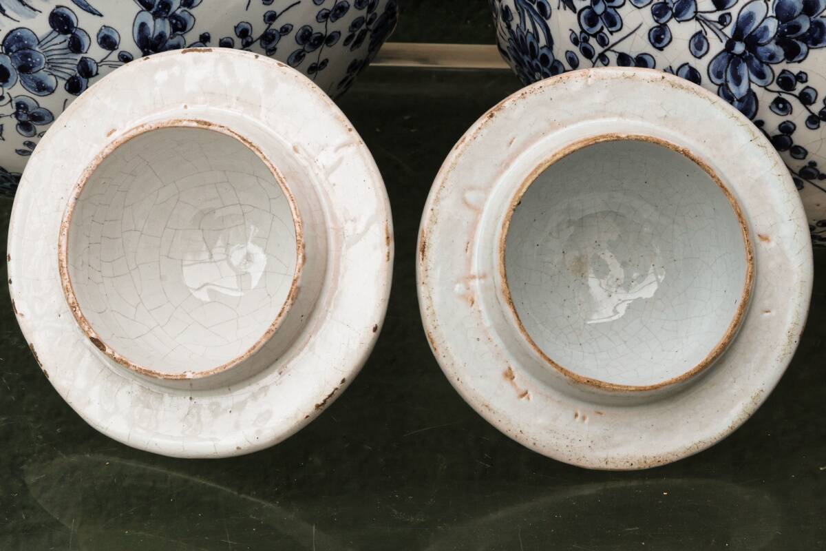 Paire de potiches couvertes, Delft, 18ème, Willem Van der Kool