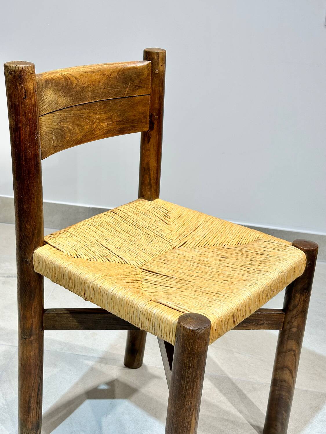 Set of 2 Charlotte Perriand Meribel chairs, in ash, circa 1950, original edition