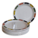 Six assiettes à dessert en porcelaine Anglaise DUDSON BROTHERS 70'