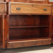 Antique mahogany library with glass and leather, United Kingdom 1800s