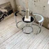 Trio of 70s chrome consoles