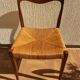 3 Niels Otto Moller chairs in teak and straw 60s
