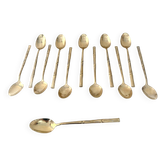 12 dessert spoons, Hollywood Regency - circa 1970