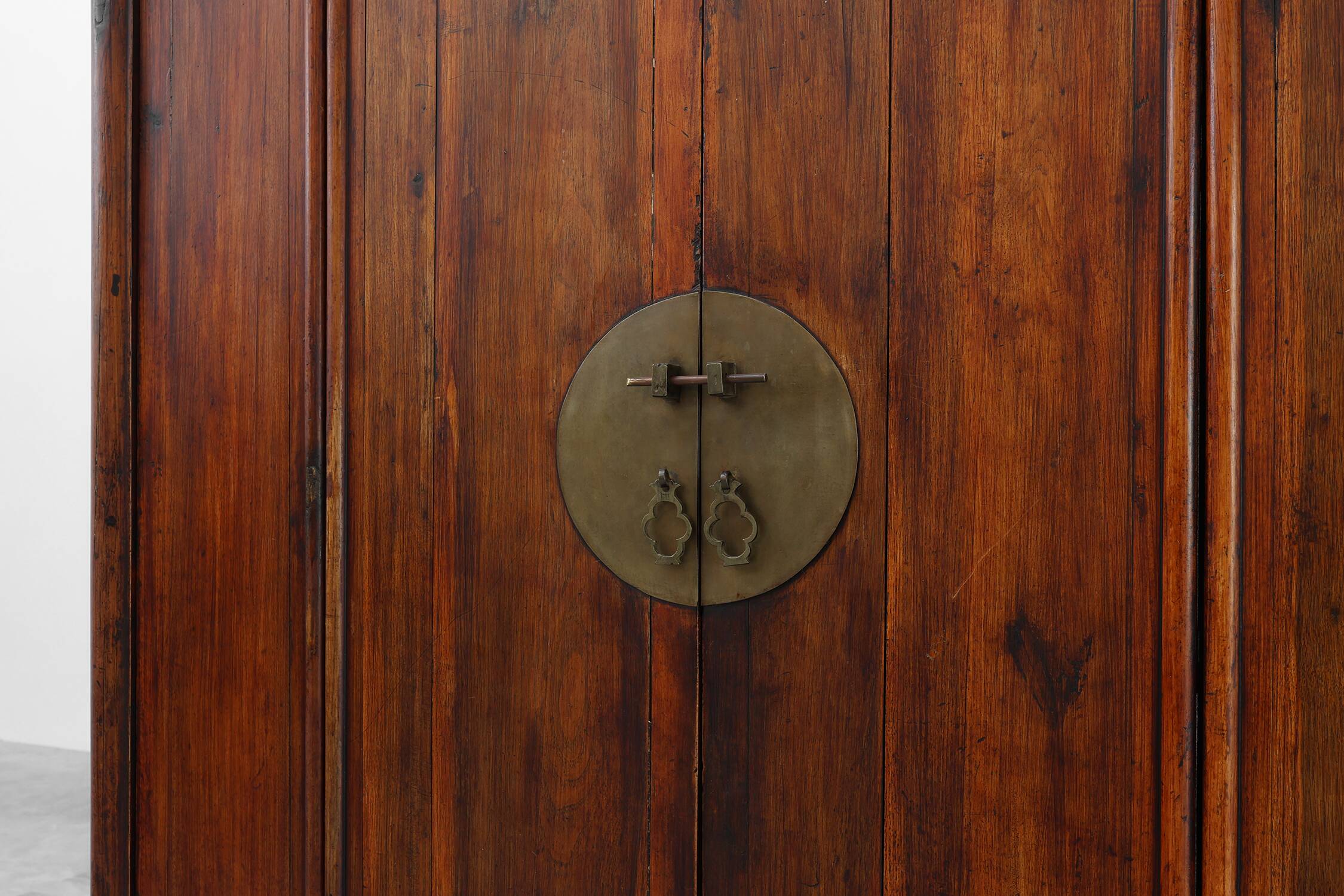 Large wooden Chinese 19th Century Qing Dynasty Wedding or Tapering Cabinet