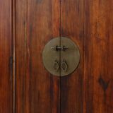 Large wooden Chinese 19th Century Qing Dynasty Wedding or Tapering Cabinet