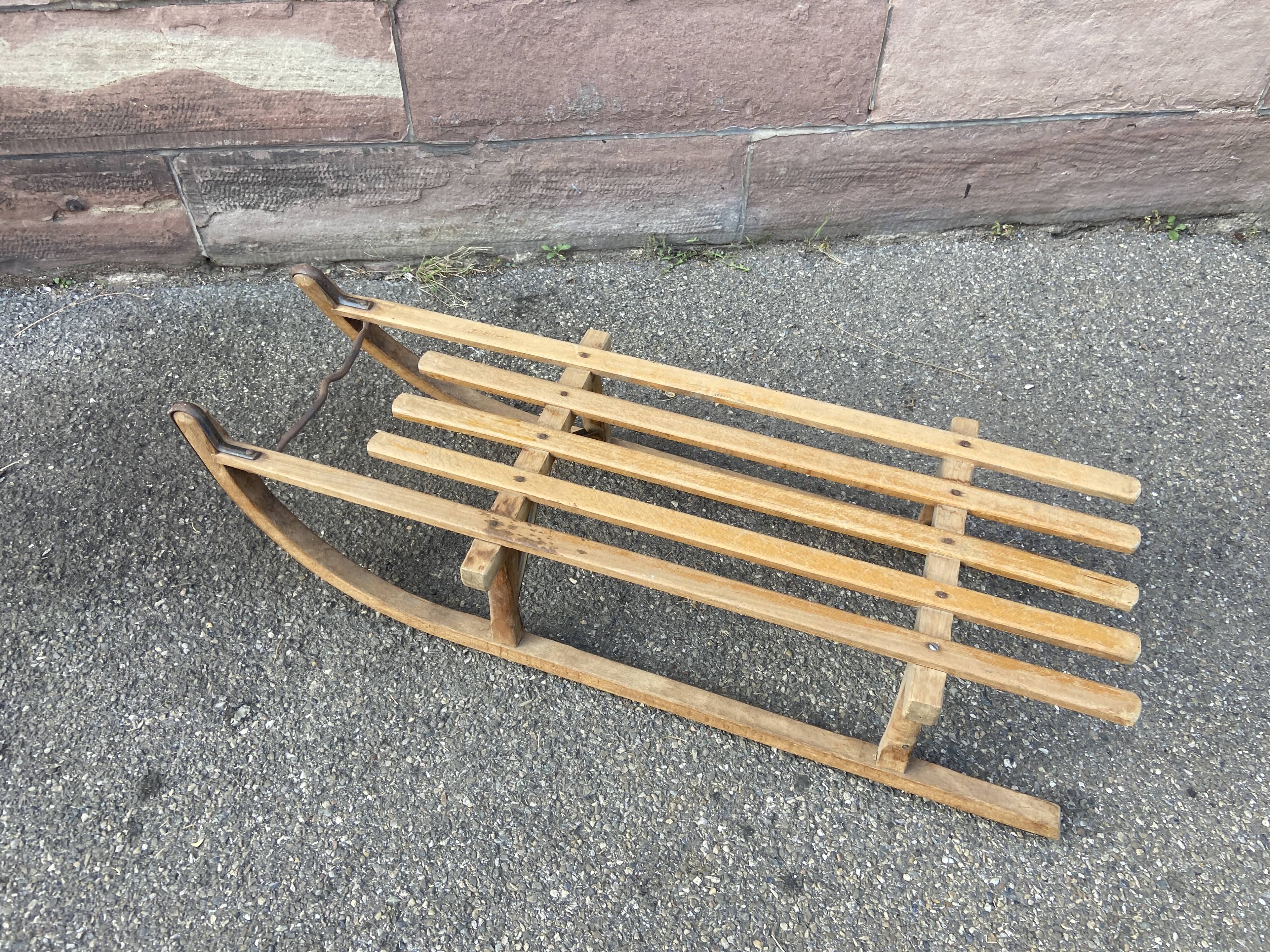 Luge grand traineau ancien alsace décoration noel