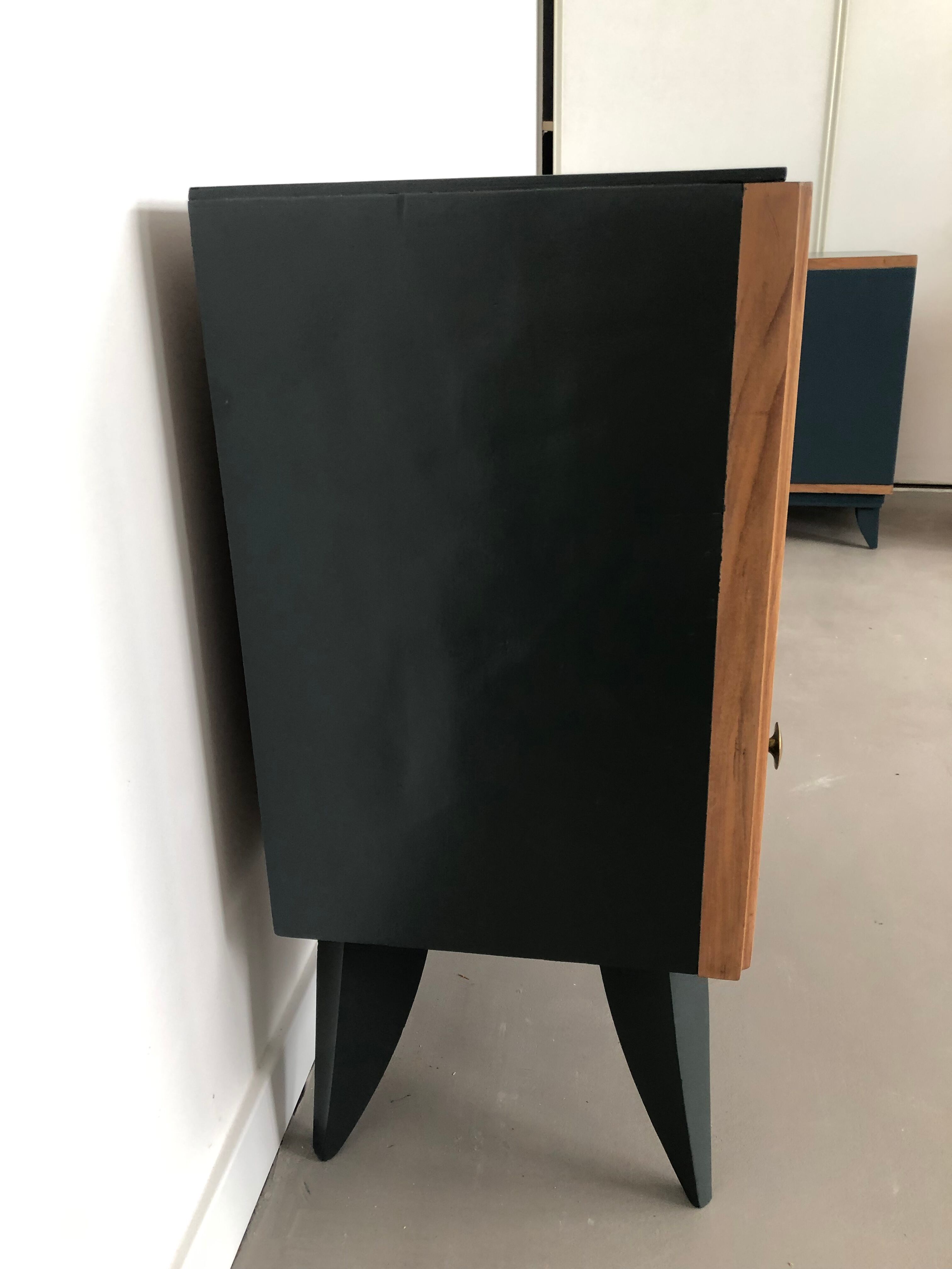 Bedside art deco obsidian green