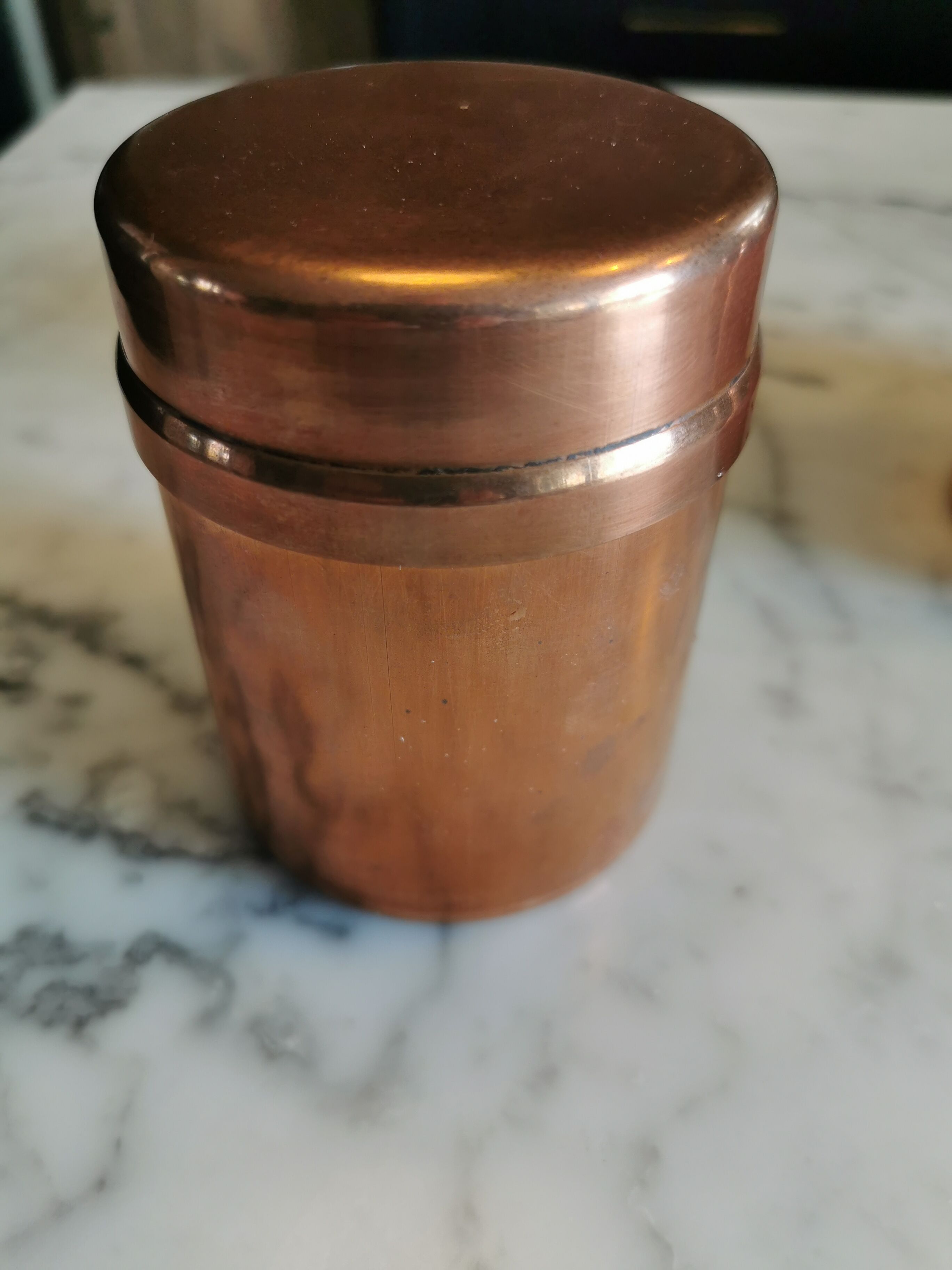Lot of 3 Vintage copper spice jars