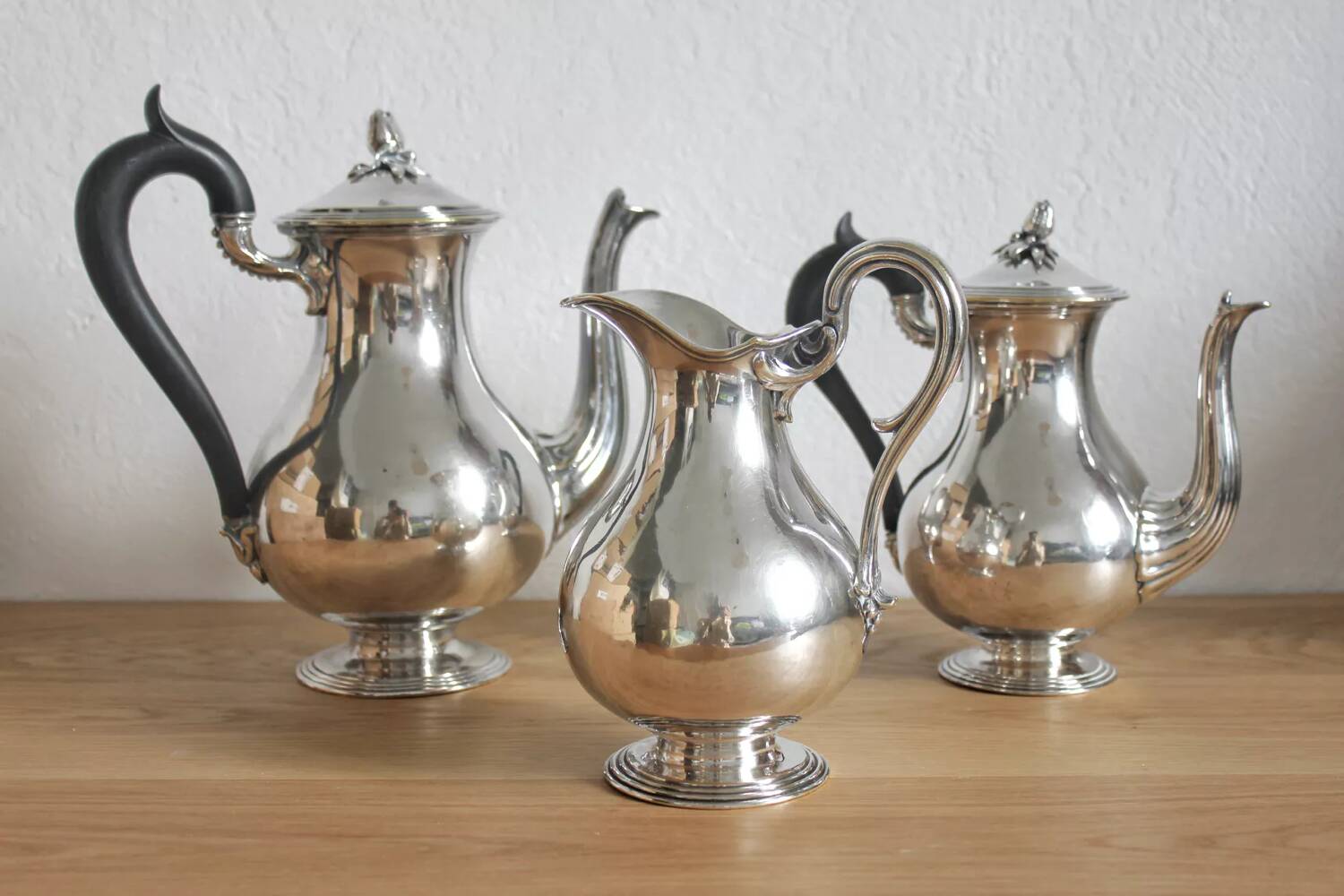 Antique silver-plated coffee pot by Christofle