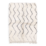 Moroccan Berber carpet Marmoucha with black zigzags 1.48x1.10m