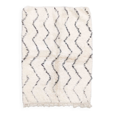 Moroccan Berber carpet Marmoucha with black zigzags 1.48x1.10m