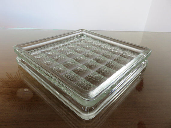 Paved  glass ashtray 50s 60s