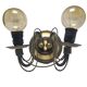 Art Nouveau two-armed wall lamp, Poland, 1970s