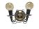 Art Nouveau two-armed wall lamp, Poland, 1970s