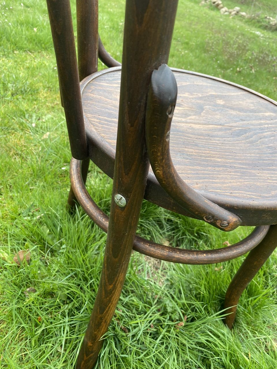 Set of 8 mismatched bistro chairs