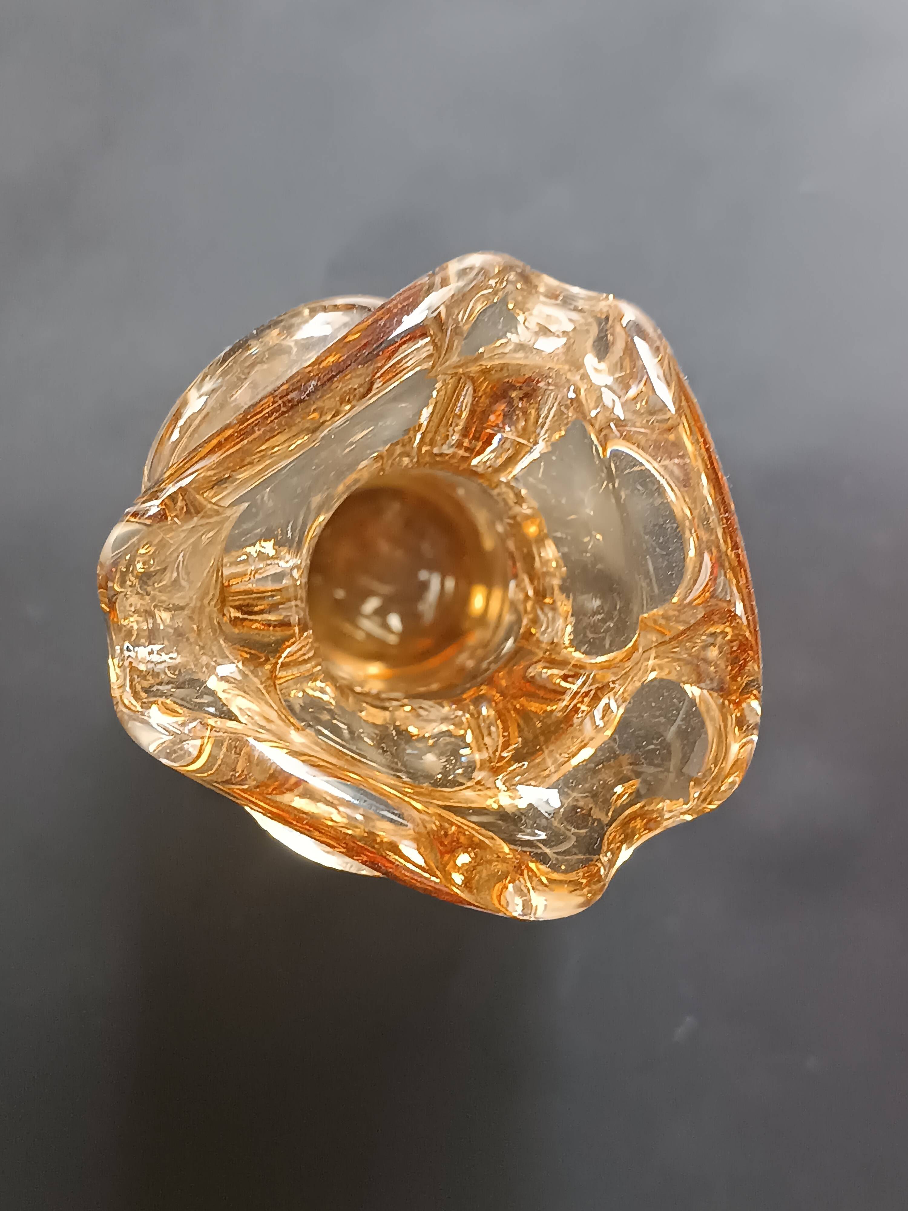 Amber glass vase design Jan Beranek vintage