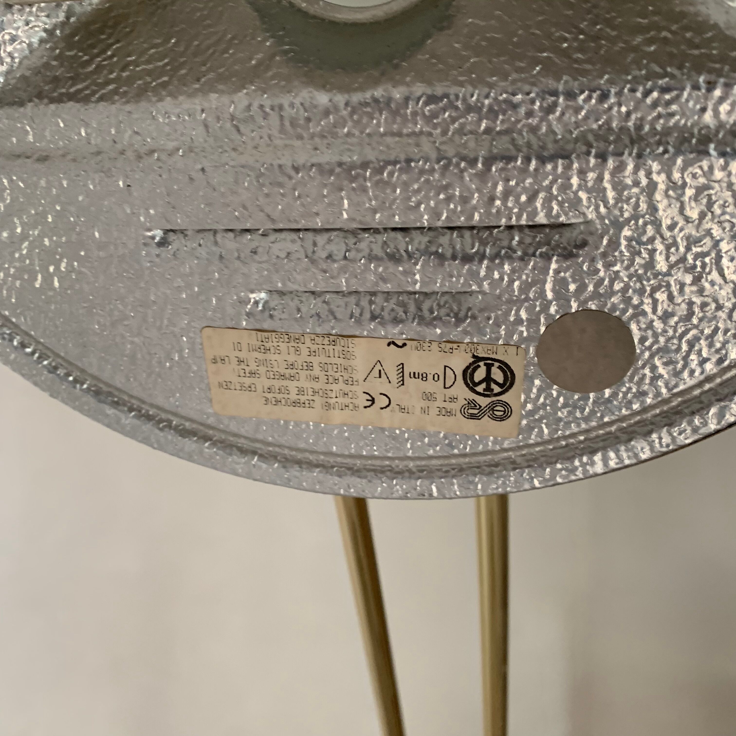 Lampadaire liseuse articulée metal doré vintage