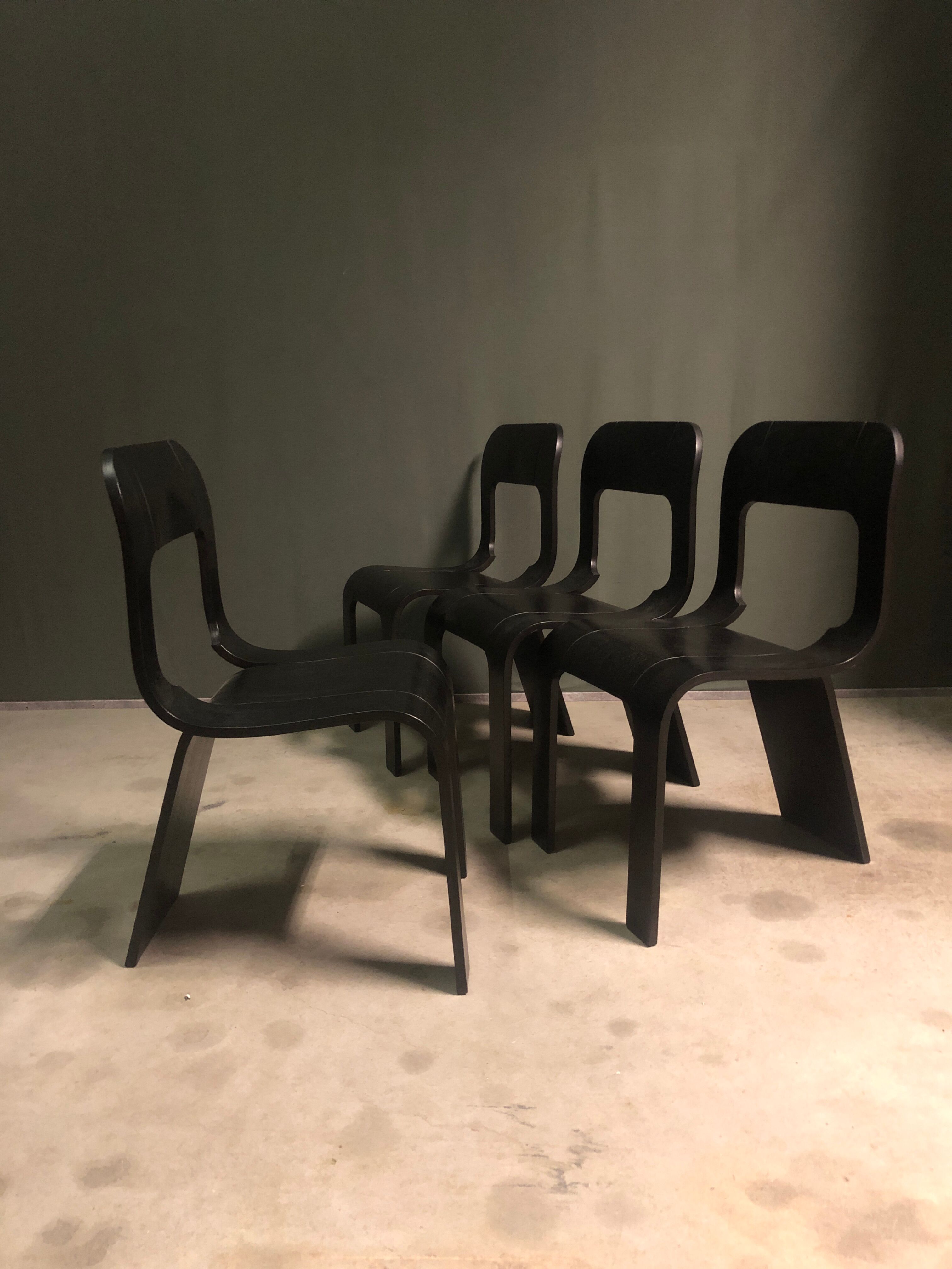 Set de 4 chaises par Gigi Sabadin années 1970