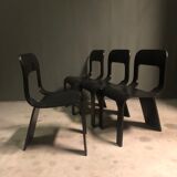 Set of 4 chairs by Gigi Sabadin 1970's