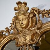 Importante glace dans le goût Louis XIV – Louis XV, époque napoléon III – Milieu XIXe