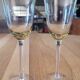 10 coloured glass stemmed glasses