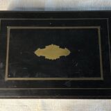 Cuillères vermeil (en argent doré) dans coffret en bois noir