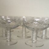 Set of eight champagne glasses