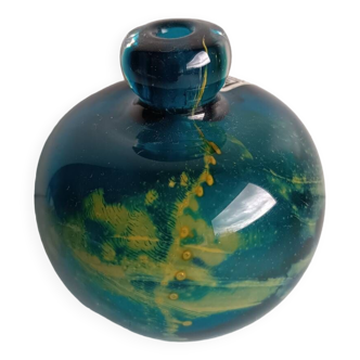 Vase signed Maltese blown glass