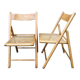 Set of 2 vintage folding chairs, rattan cane for Habitat, circa 70/80