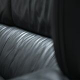 Bull sofa in grey leather by Gianfranco Frattini for Cassina 1987