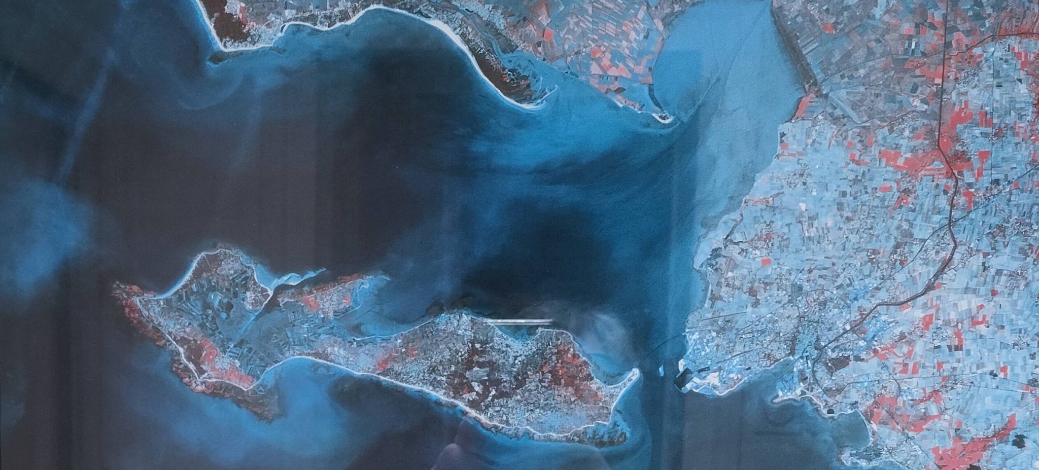 poster Île de Ré, Marennes d'Oléron, La Rochelle satellite CNES