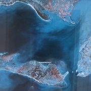 poster Île de Ré, Marennes d'Oléron, La Rochelle satellite CNES
