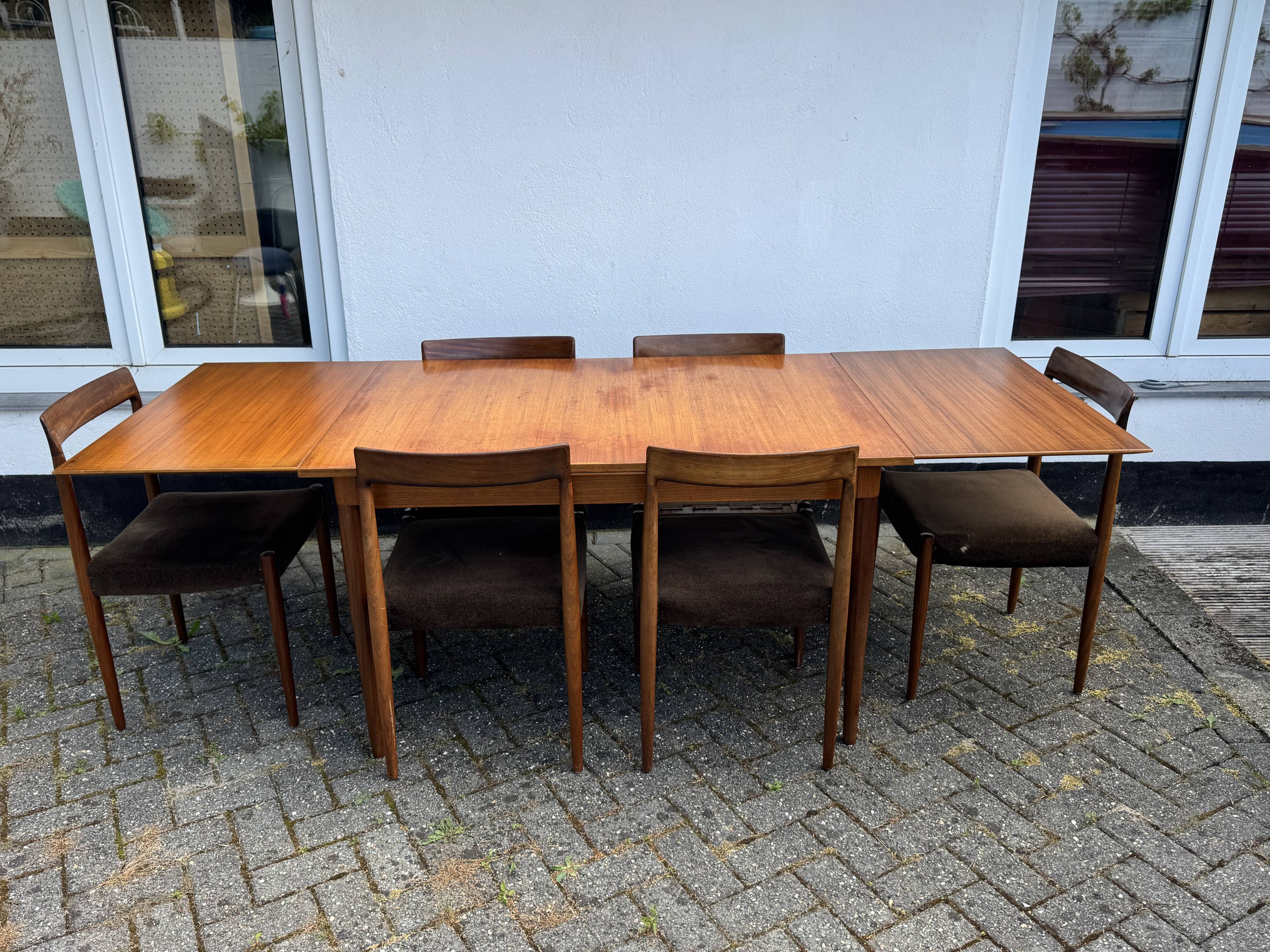 Ensemble de salle à manger vintage Lubke 8 pièces