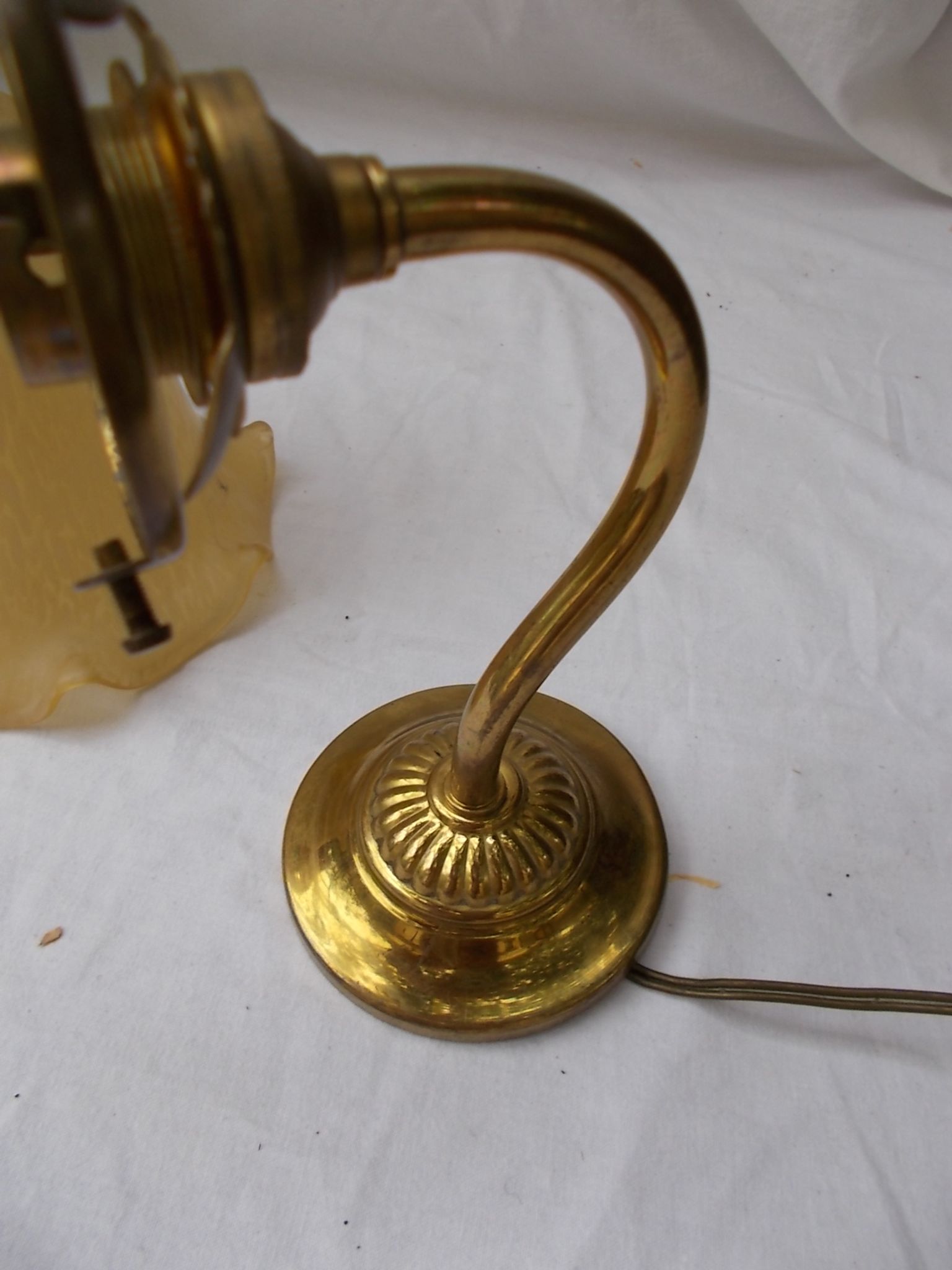 Brass wall light
