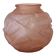 Vase boule en verre rose art déco