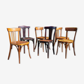 Mix de chaises bistrot Thonet, Fischel et Luterma