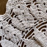1 napperon en crochet, écru - vintage, ancien