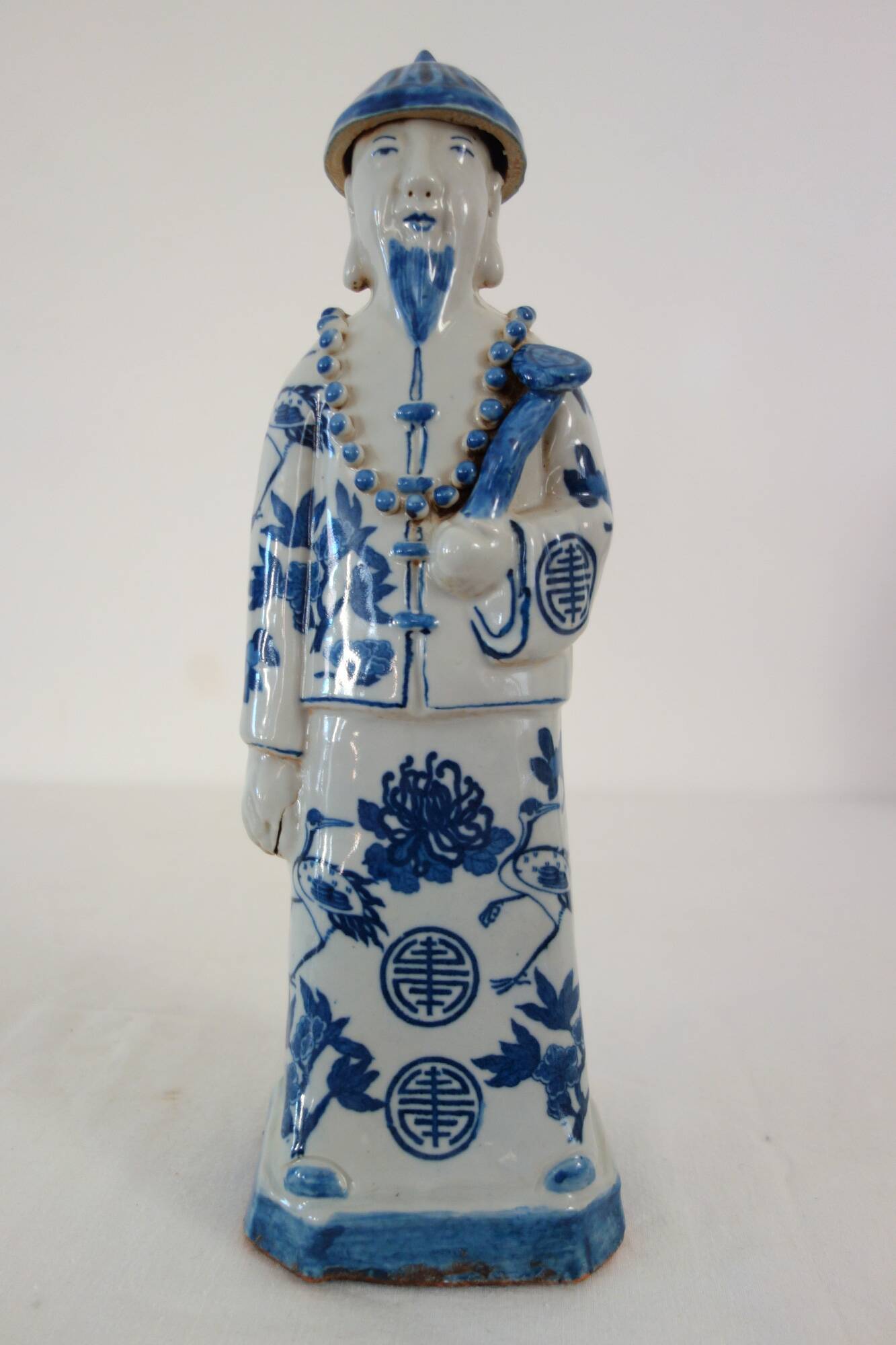 3 figurines of emperors from the Qing dynasty, China, early 20th century.
