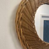 Small rattan mirror