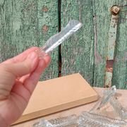 Set of 12 vintage double crystal knife rests with box