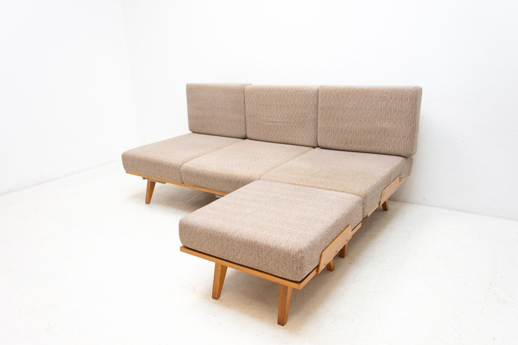 Mid century corner folding sofa by František Jirák for Tatra nábytok, 1960´s, Czechoslovakia