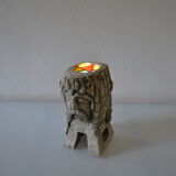 Lampe sculpture tete gaulois signee Mazoyer 1977