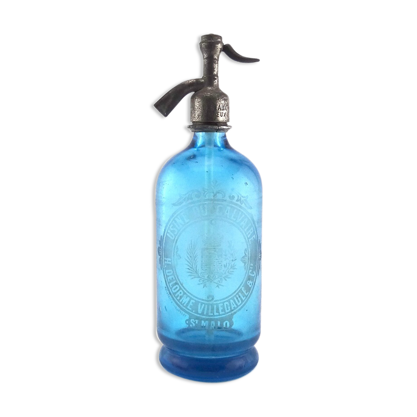 Siphon à eau de seltz bleu saint-malo