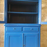 Old sideboard, blue wooden dresser 1960